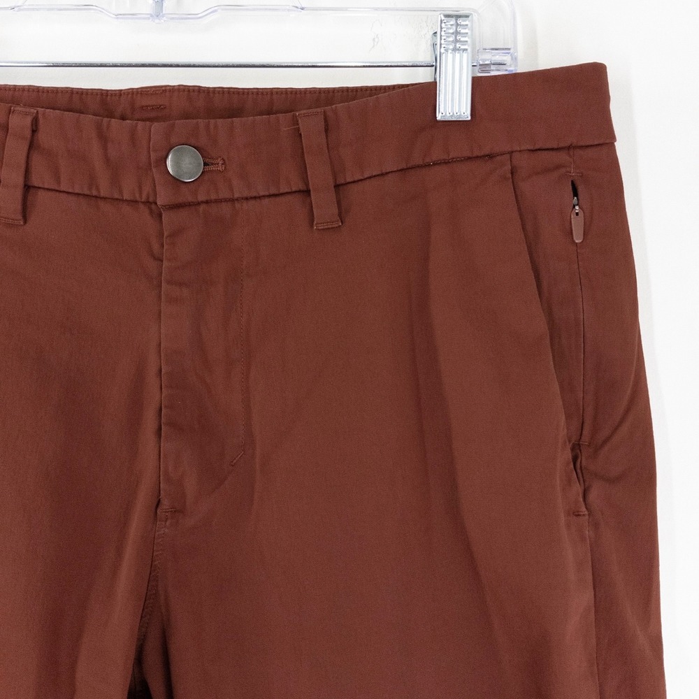 Lululemon Men's 34 Rust Brown Commission Slim Pants Tech Casual Stretch Golf - Picture 5 of 9